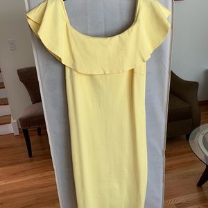 Yellow midi dress